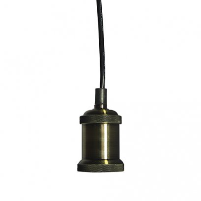 EDISON SOCKET ขั้วทองเหลือง 1xE27 สายสีดำ